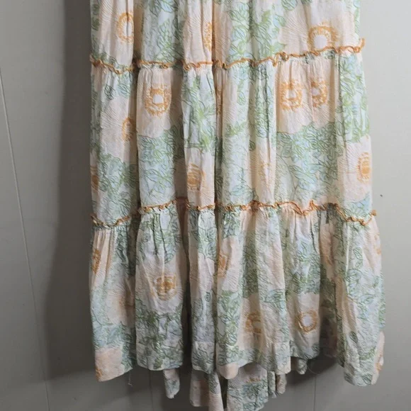 Free People Adriel Tie Strap Tiered Midi Dress Large NWOT - Picture 7 of 16